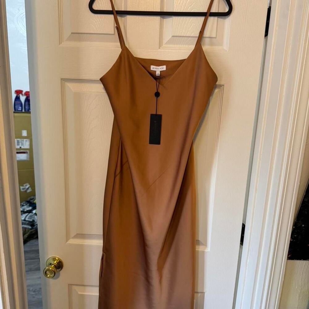 Brand New w/ Tag Gianni Bini Bronze/Copper colored midi dress- Size Women's 8